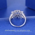 Wholesale Jewelry Wedding Rings Round White Zircon Design Ladies Rings